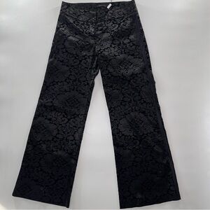 Marc Jacobs Velvet Burnout Brocade Print Wide Leg Trouser Pants 6 Brand New NWT